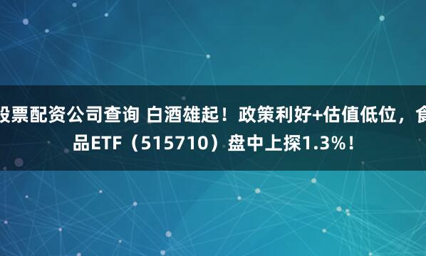 股票配资公司查询 白酒雄起！政策利好+估值低位，食品ETF（515710）盘中上探1.3%！